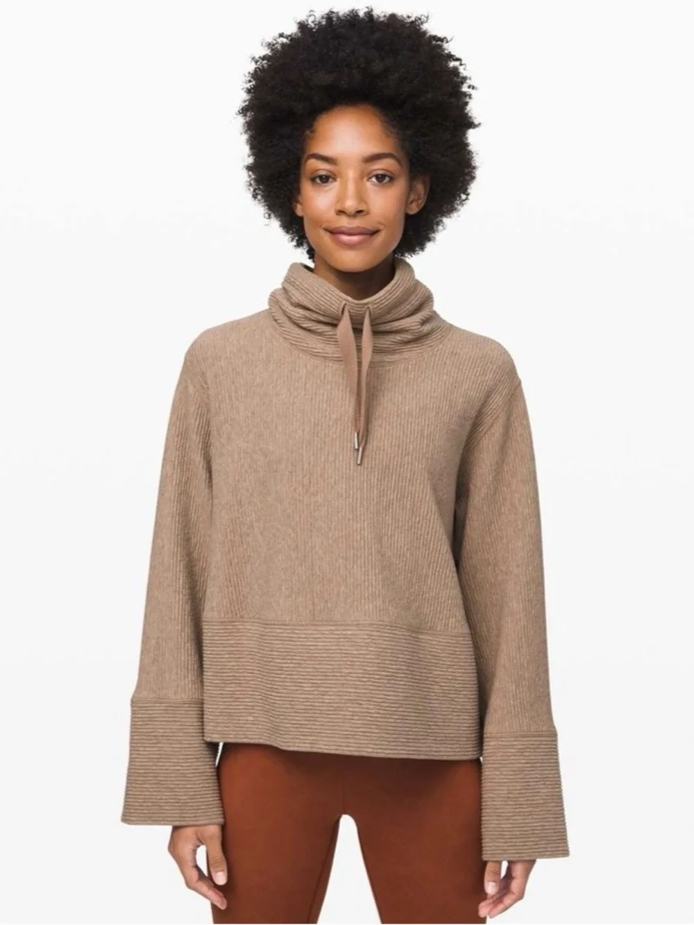 Lululemon Retreat Yourself Pullover Heathered Soft Sand
